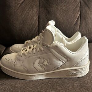 Converse All Star Weapon White Leather Sneakers | Men’s 10 / Women’s 11.5